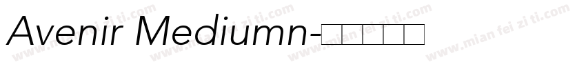 Avenir Mediumn字体转换